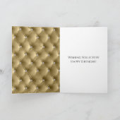 Carte Glam Chic Gold Faux Velvet Argent Anniversaire (Intérieur)