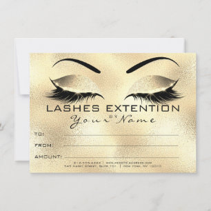 Carte Glam Eyebrow Lashes certificat de maquillage de be