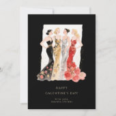 Carte Glam Four Pretty Elegant Women Galentine's Day (Devant)