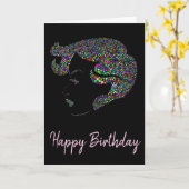 Carte Glam girl with hearts (Fleur jaune)