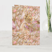 Carte Glam Gold Chic Pink Peacock (Dos)