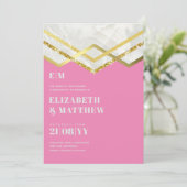 Carte Glam Gold Parties scintillant Mariage fille Invita (Debout devant)