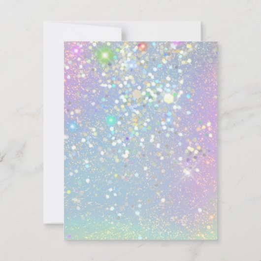 Carte Glam Holographic Parties scintillant Modern Enregi (Dos)