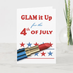 Carte Glam it Up for the 4 juillet Lipstick and Stars