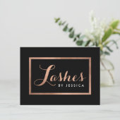 Carte Glam Lashes Script RoseGold/Black Cadeau Certifica (Debout devant)