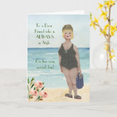Carte Glam pour ami spécial toujours en style (Fleur jaune)