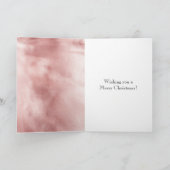 Carte Glam Rose Blush Lapin Renard Rose Noël (Intérieur)