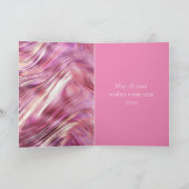 Carte Glam Rose d'or de perle rose fille (Intérieur)