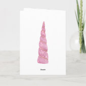 Carte Glam rose étincelle Unicorne Anniversaire (Dos)