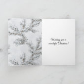 Carte Glam Silver Christmas Tree Branches Window (Intérieur)