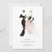 Carte Glam Two Pretty Elegant Women Galentine's Day (Devant)