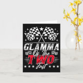Carte Glamma Des Deux Rapides Voitures De Course D'Anniv (Fleur jaune)