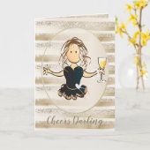 Carte Glamor Diamond Birthday Card pour elle (Fleur jaune)