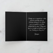 Carte Glamorous Black Gemstone White Rose 21st Birthday (Intérieur)