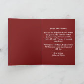 Carte Glamorous Burgundy Red Jewel Bling 65th Birthday (Intérieur)