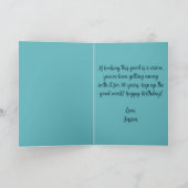 Carte Glamour 40e anniversaire Humour anniversaire Salut (Intérieur)