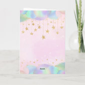 Carte Glamour 40e anniversaire Parties scintillant d'or (Dos)