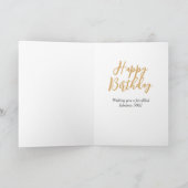 Carte Glamour 50e anniversaire Parties scintillant d'or (Intérieur)