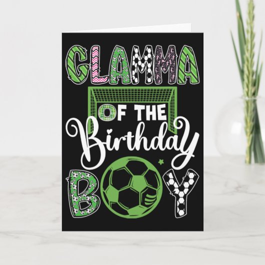 Carte Glamour du garçon de la fête d'anniversaire de foo (Devant)
