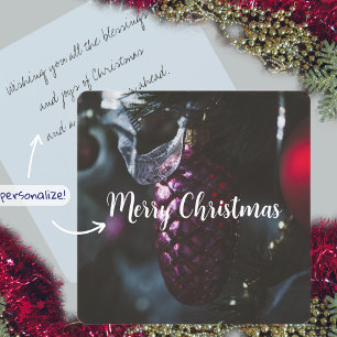 Carte Glamour foncé Joyeux Noël