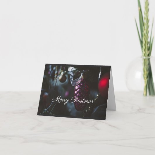 Carte Glamour foncé Joyeux Noël (Devant)