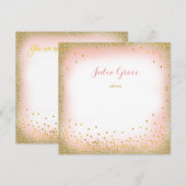 Carte Glamour Rose Ajoutez votre Texte (Devant / Derrière)