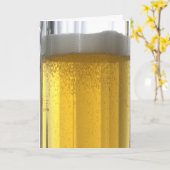 Carte Glass Mug of Beer Custom (Fleur jaune)