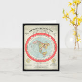 Carte Gleason's New Standard Map Of The World - Flat Ear (Fleur jaune)