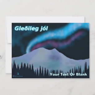 Carte Gleðileg Jól - Blue Aurora