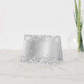 Carte Glitter Argent Shimmer Gradient Merci (Dos)