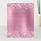Carte Glittery Dusty rose Gros anniversaire heureux (Dos)