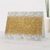 Carte Glittery Faux Gold Silver 40e anniversaire Bienven (Dos)