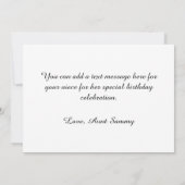 Carte Glittery Gold Foil Classic Joyeux anniversaire (Dos)