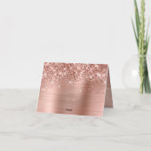 Carte Glittery Rose Gold Foil 60e Anniversaire Merci (Dos)