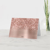 Carte Glittery Rose Gold Glam 40 and Fabulous (Dos)