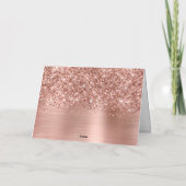 Carte Glittery Rose Gold Glam 50 and Fabulous (Dos)