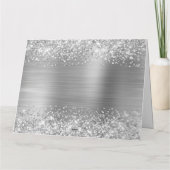 Carte Glittery Silver Foil Gros Joyeux Vacances (Dos)