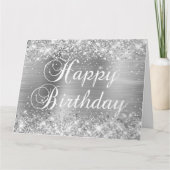 Carte Glittery Silver Foil Joyeux anniversaire du groupe (Devant)