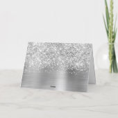 Carte Glittery Silver Leopard Glam 40 and Fabulous (Dos)