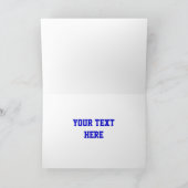 Carte Glitz Dark Blue 'Good Luck' 'Your Text' (Intérieur)