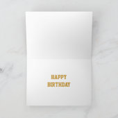 Carte Glitz "Gold" 'Age' 'Joyeux Anniversaire' (Intérieur)