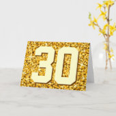 Carte Glitz "Gold" 'Age' 'Joyeux Anniversaire' (Fleur jaune)