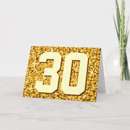Carte Glitz "Gold" 'Age' 'Joyeux Anniversaire' (Devant)