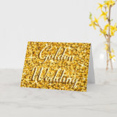 Carte 'Glitz "Gold" "Noces d'or" "Anniversaire"' (Fleur jaune)