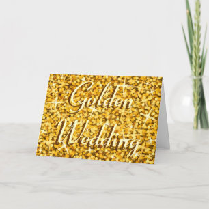 Carte 'Glitz "Gold" "Noces d'Or" "Anniversaire"'