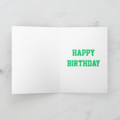 Carte Glitz Green 'VIP BRO' 'Joyeux anniversaire' (Intérieur)