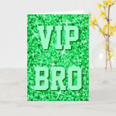 Carte Glitz Green 'VIP BRO' 'Joyeux anniversaire' (Fleur jaune)