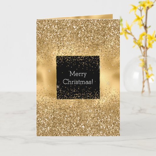 Carte Glitz Or (Fleur jaune)