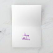 Carte Glitz Purple 'DIVA' 'Joyeux Anniversaire' (Intérieur)