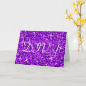 Carte Glitz Purple 'DIVA' 'Joyeux Anniversaire' (Fleur jaune)